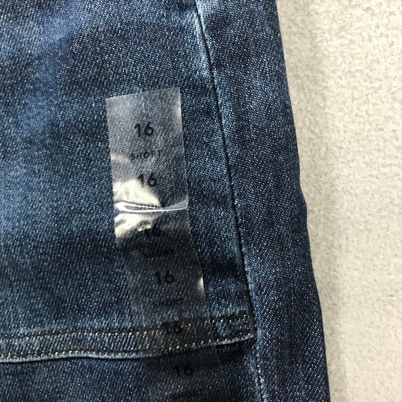 American Eagle Dreamy Drape Super High Rise Baggy Wide Leg Jeans Dark 16 Short - Picture 4 of 13